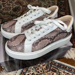 JLO snake print sneakers